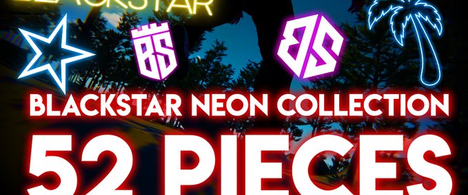 Fakeskate Brand 52 PIECES!! Blackstar Neon Collection 52 - Pack Skater XL mod