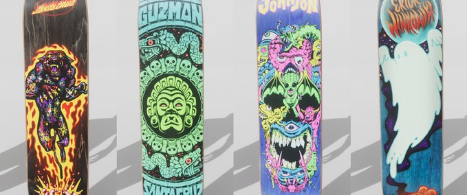 Gear Santa Cruz Skateboard Deck Pack 3 Skater XL mod