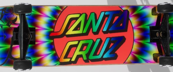 Real Brand Santa Cruz Optical Illusion foil Skater XL mod