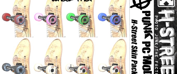 Other H-Street Skin Pack - Wheels Skater XL mod