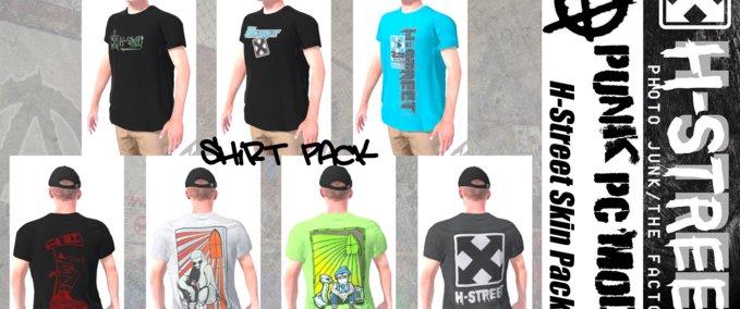 Other H-Street Skin Pack - Shirts (30+) Skater XL mod