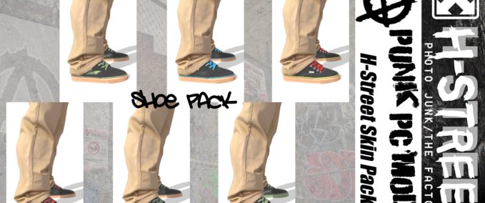 Other H-Street Skin Pack - Shoes Skater XL mod