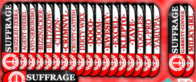 Other Suffrage Skateboards: In Your Element Skater XL mod