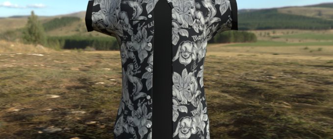 Gear Hawaiian Shirt with top buttoned Skater XL mod