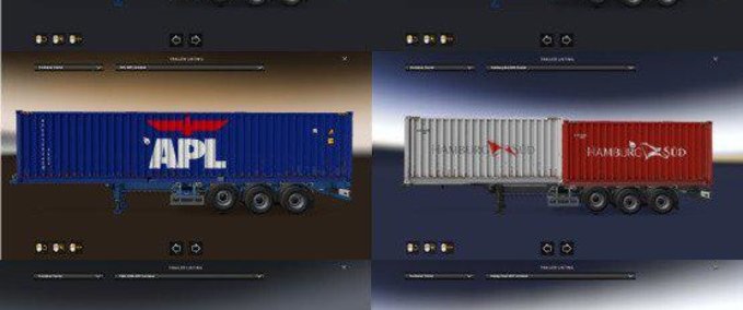 Trailer Cargo Paket von realen Frachtcontainerfirmen [1.38.X] Eurotruck Simulator mod
