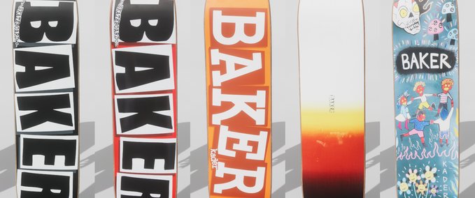 Gear Baker Skateboard Deck Pack 2 Skater XL mod