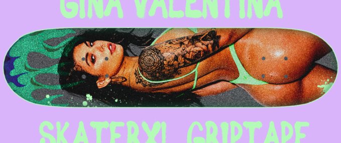 Real Brand Gina Valentina Griptape Skater XL mod