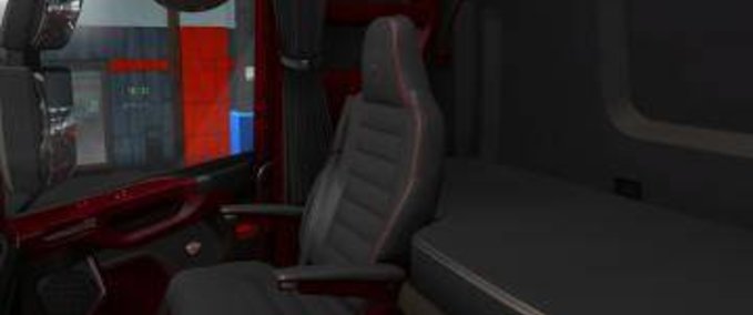 Interieurs Scania NextGen Schwarz - Rotes Interieur [1.38] Eurotruck Simulator mod