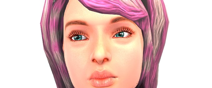 Female Striped Hair with Bow Sinespace mod