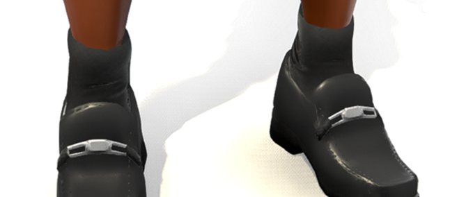 Black Dress Shoes with Buckle Mod Image