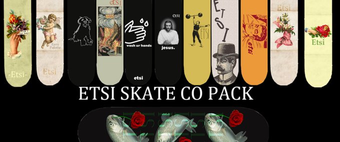 Real Brand ETSI SKATEBOARDS PACK. Decks, Hoodies ++ Skater XL mod