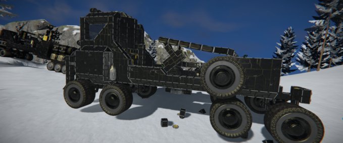 Blueprint Remote control crane recovery truck Space Engineers mod