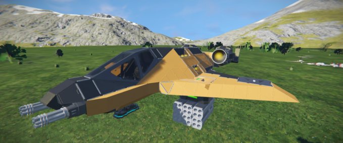 Blueprint A-55 Lynx Close Air Support Space Engineers mod