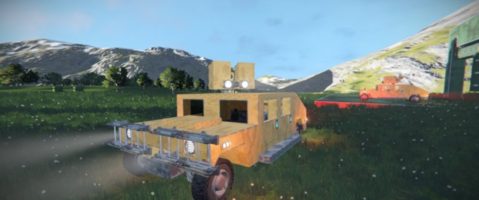 Blueprint Hummer H1 military w player controlled turret Space Engineers mod