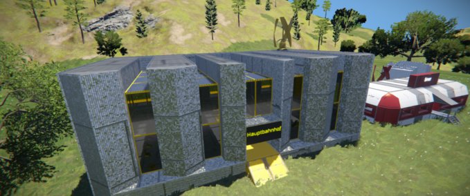 Blueprint Stadtbahnhof Space Engineers mod