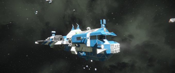 Blueprint Weaponised Blue Ambassador Explorer Space Engineers mod