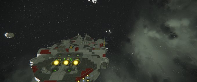 Blueprint Star Wars Millennium Falcon finish Space Engineers mod