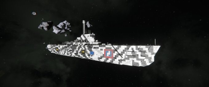 Blueprint HMS Repulse (Dazzle) Space Engineers mod