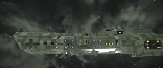 Blueprint D-37_Timberwolf inside guns Space Engineers mod