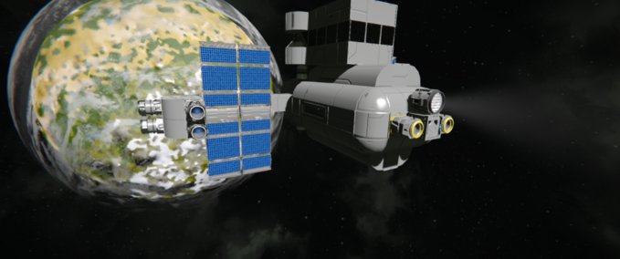 Blueprint USS. FEDERATION EARTH ORBIT SATELLITE Space Engineers mod