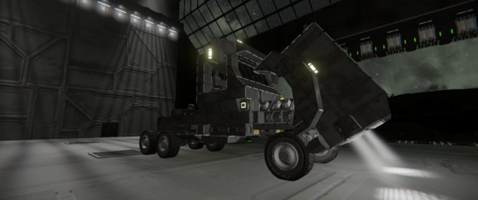 Blueprint Truck with opening hood Space Engineers mod