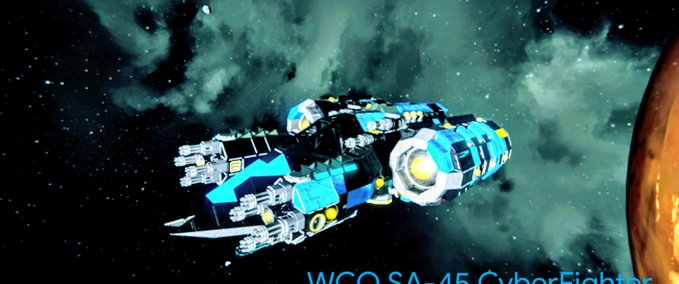 Blueprint WCO SA-45 Cyber Fighter Phase 1 Space Engineers mod