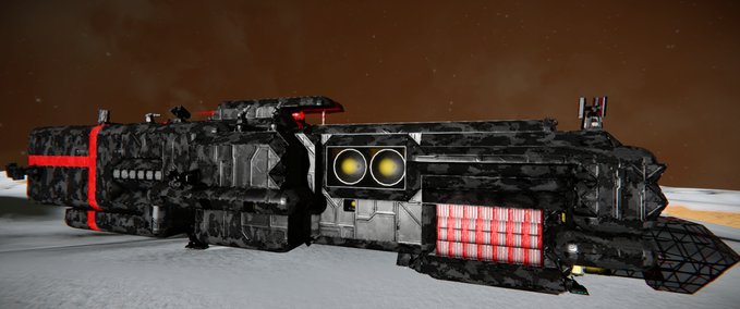 Blueprint Black Widow Ultra Heavy Battle Cruiser_3 Space Engineers mod