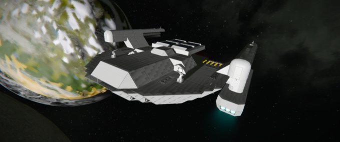 Blueprint Starfleet transport starship (small) Space Engineers mod