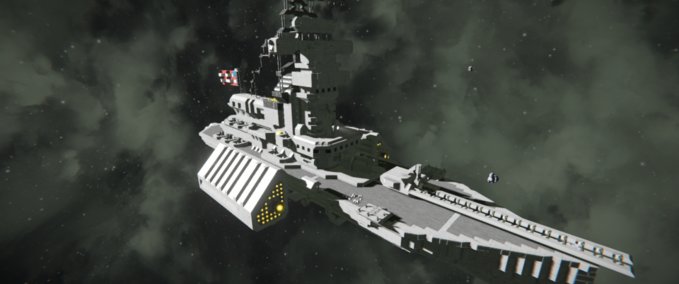 Blueprint USS Iowa battleship v2 Space Engineers mod
