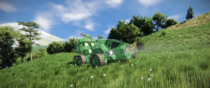 Blueprint Twin Turret Rover Space Engineers mod