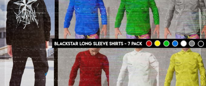 Gear Blackstar Long Sleeve Button Up Shirts 7 - Pack Skater XL mod