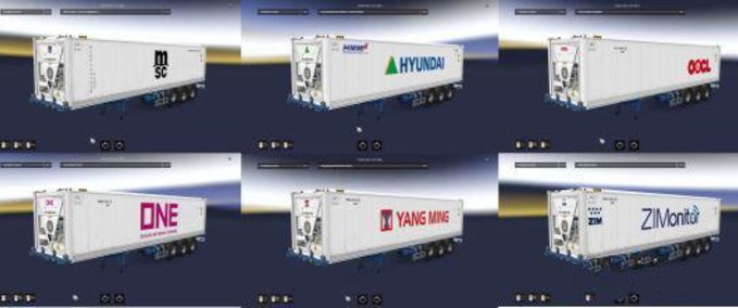 Trailer Cargo Pack Reefer Container Freight market + Ownable Trailer by Satyanwesi [1.38.x] Eurotruck Simulator mod