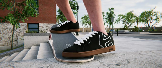 Gear Etnies Fader Black White Gum Skater XL mod