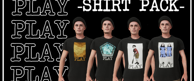 Gear PLAY - SHIRT PACK #1 Skater XL mod