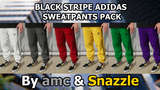 Adidas Black Stripes Sweatpants Mod Thumbnail