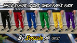 Adidas White Stripe Sweatpants Pack Mod Thumbnail