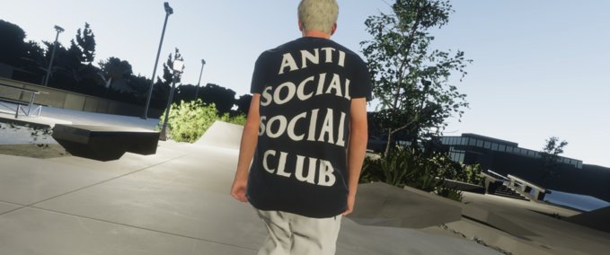 Gear Anti Social Social Club Black Tee Skater XL mod