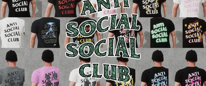 Gear Anti Social Social Club Megapack - 18 shirts Skater XL mod