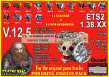 Packen Sie leistungsstarke Motoren + Getriebe V.12.5 für ETS2 1.38.XX Mod Thumbnail