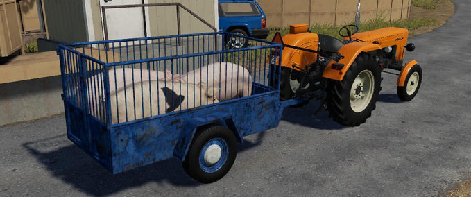 Sonstige Anhänger Old One Axle Trailer Landwirtschafts Simulator mod