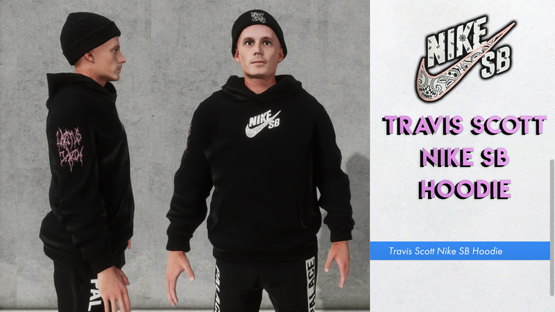 Skater XL: Travis Scott Cactus Jack Nike SB Hoodie Black v 1.0.0 