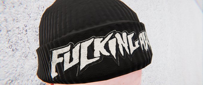 Gear F**kingAwesome Black Beanie Skater XL mod