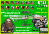 PW Engines Classic Sounds Pack V.1.1 für ETS2 1.38.XX Mod Thumbnail