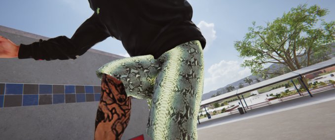 Real Brand SnakeSkin Shorts Skater XL mod