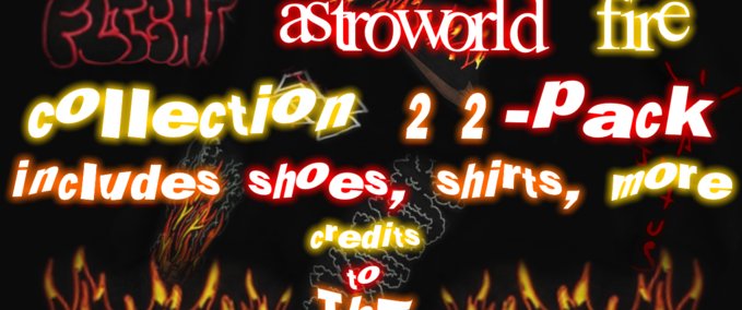 Gear Travis Scott Astroworld Fire Collection 22 - Pack Skater XL mod