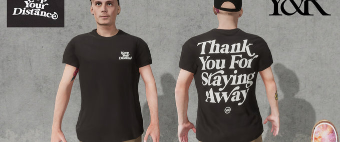 Gear Young & Reckless - Keep Your Distance tee Skater XL mod