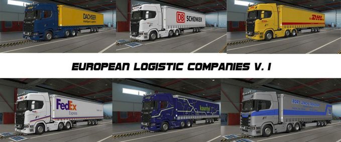 Skins Skin Paket von europäischen Logistikunternehmen [1.38.x] Eurotruck Simulator mod