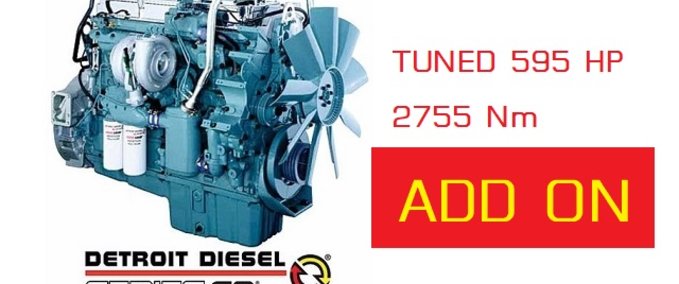 Anbauteile DD60/Tuned 595HP Add On [1.38.x] American Truck Simulator mod