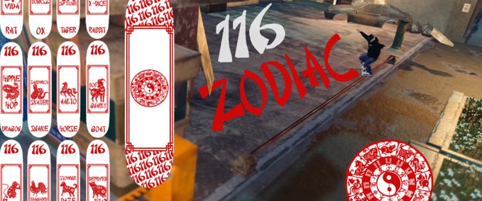 Fakeskate Brand 116 Zodiac Board Series Skater XL mod