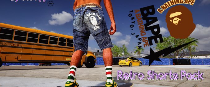 Other Bathing Ape Retro Shorts Pack Skater XL mod